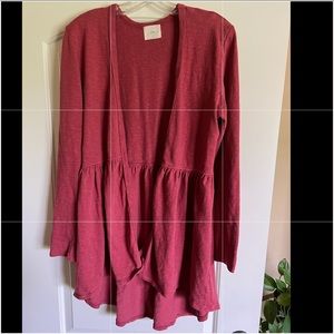 Dusty Rose Pink Anthropologie Cardigan Sweater